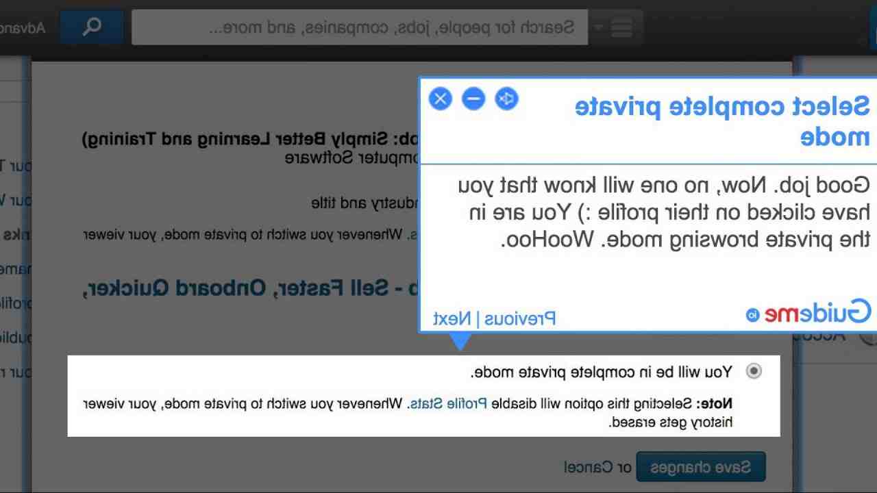 Comment enlever le mode privé sur LinkedIn ?