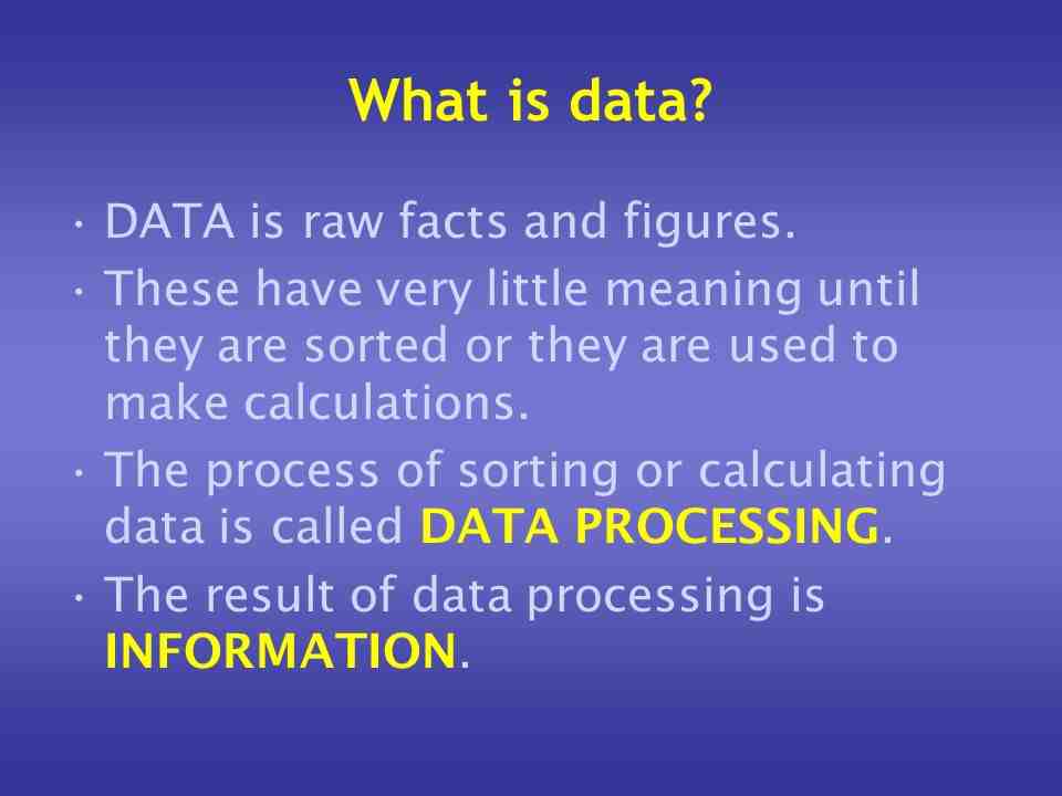 Comment classifier les données ?